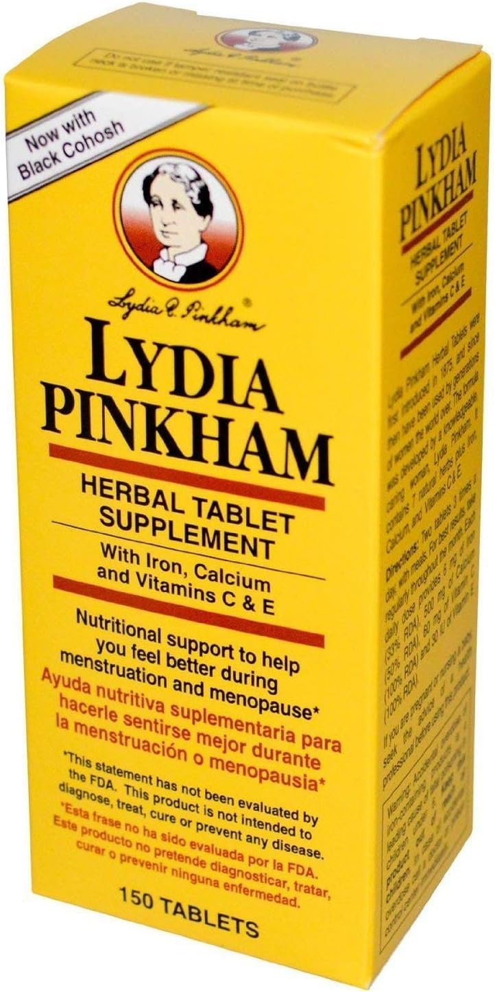 Lydia Pinkham Herbal Tablet Supplement, 150 Tablets (Pack of 3) - görsel 1