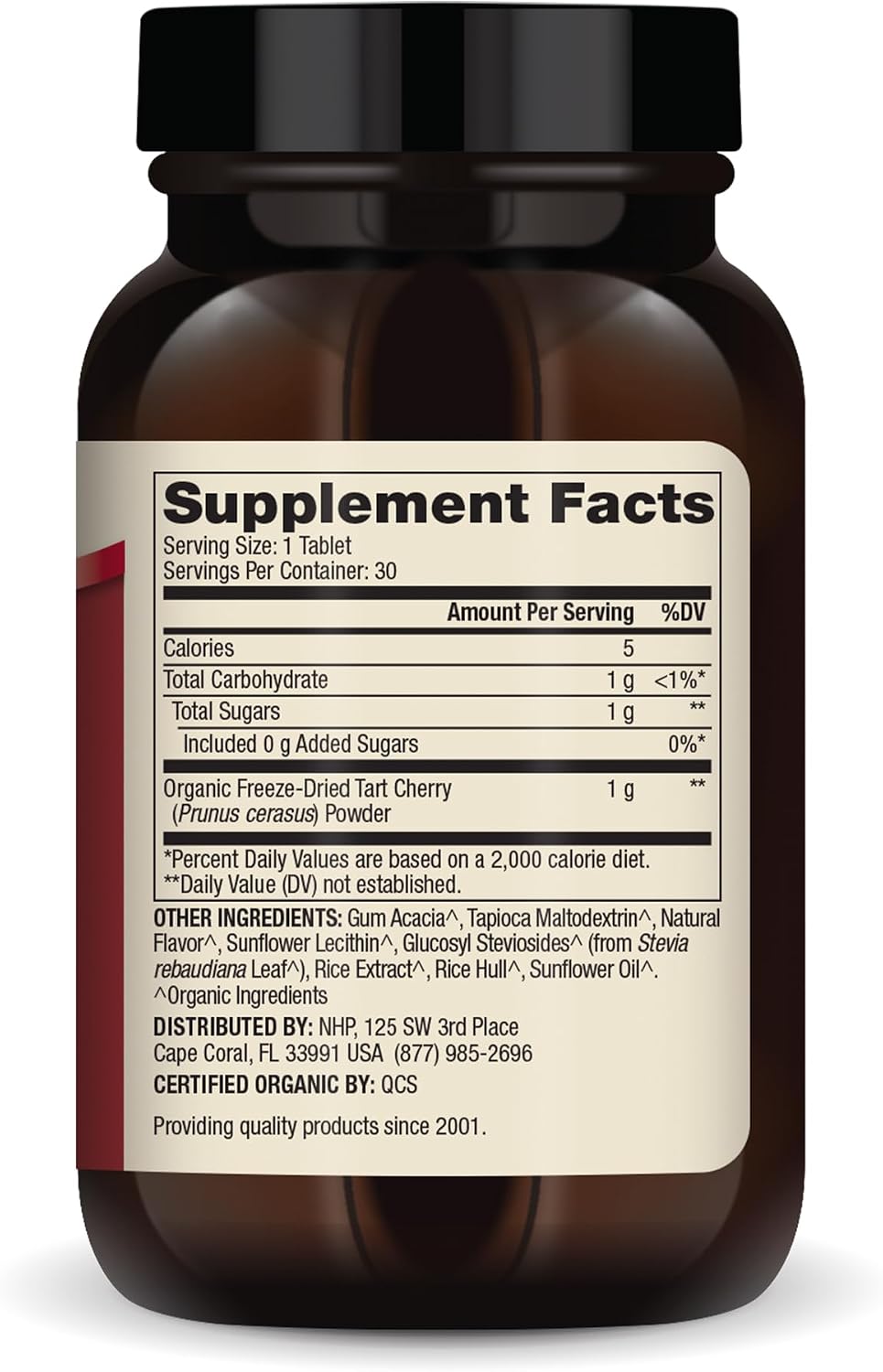 Dr. Mercola Organic Chewable Tart Cherry - Antioxidant Support - 30 Chewable Tablets - görsel 2