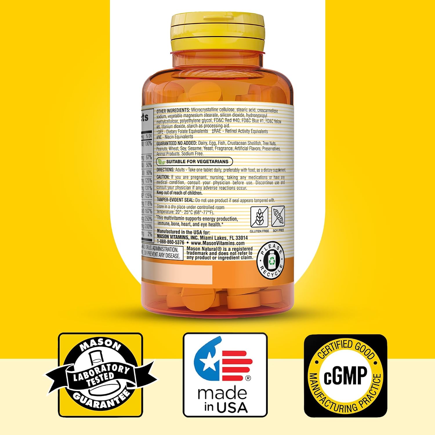 MASON NATURAL Mini Multi Vitamins – 100 Tablets - görsel 6