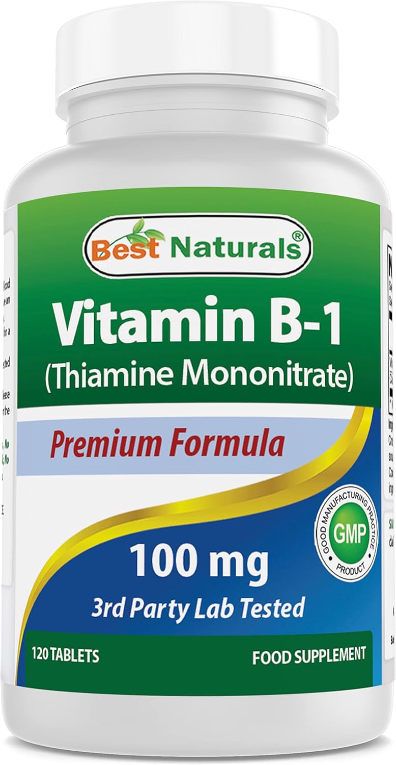 Best Naturals Vitamin B1 (Thiamine Mononitrate) 100 mg, 120 Tablets – Image 1