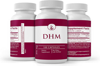 Pure Original Ingredients DHM (Dihydromyricetin) - 100 Capsules, Pure, No Additives, Lab Verified