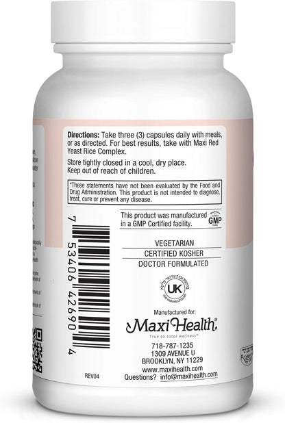 Maxi Health CH Control - Vitamin E and Magnesium - 90 Capsules - Kosher