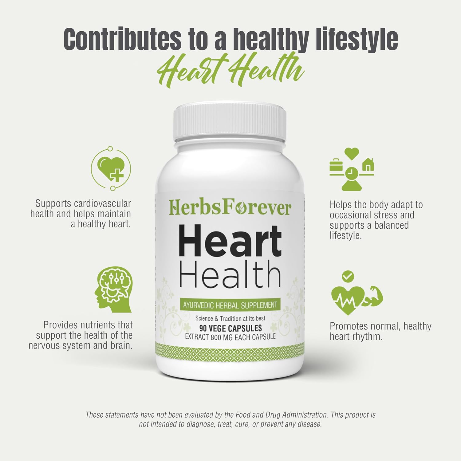 Herbsforever Heart Health – Cardiovascular Support with Ayurvedic Herbs | 90 Veg Capsules | 800mg - görsel 5