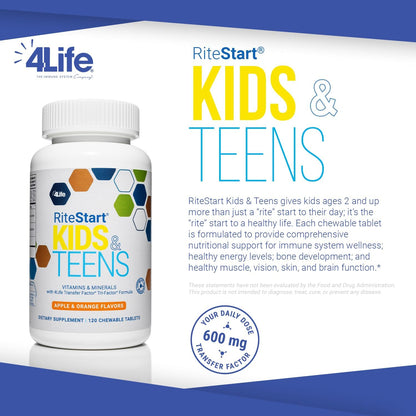 4Life RiteStart Kids and Teens Multivitamin Chewables – 120 Tablets