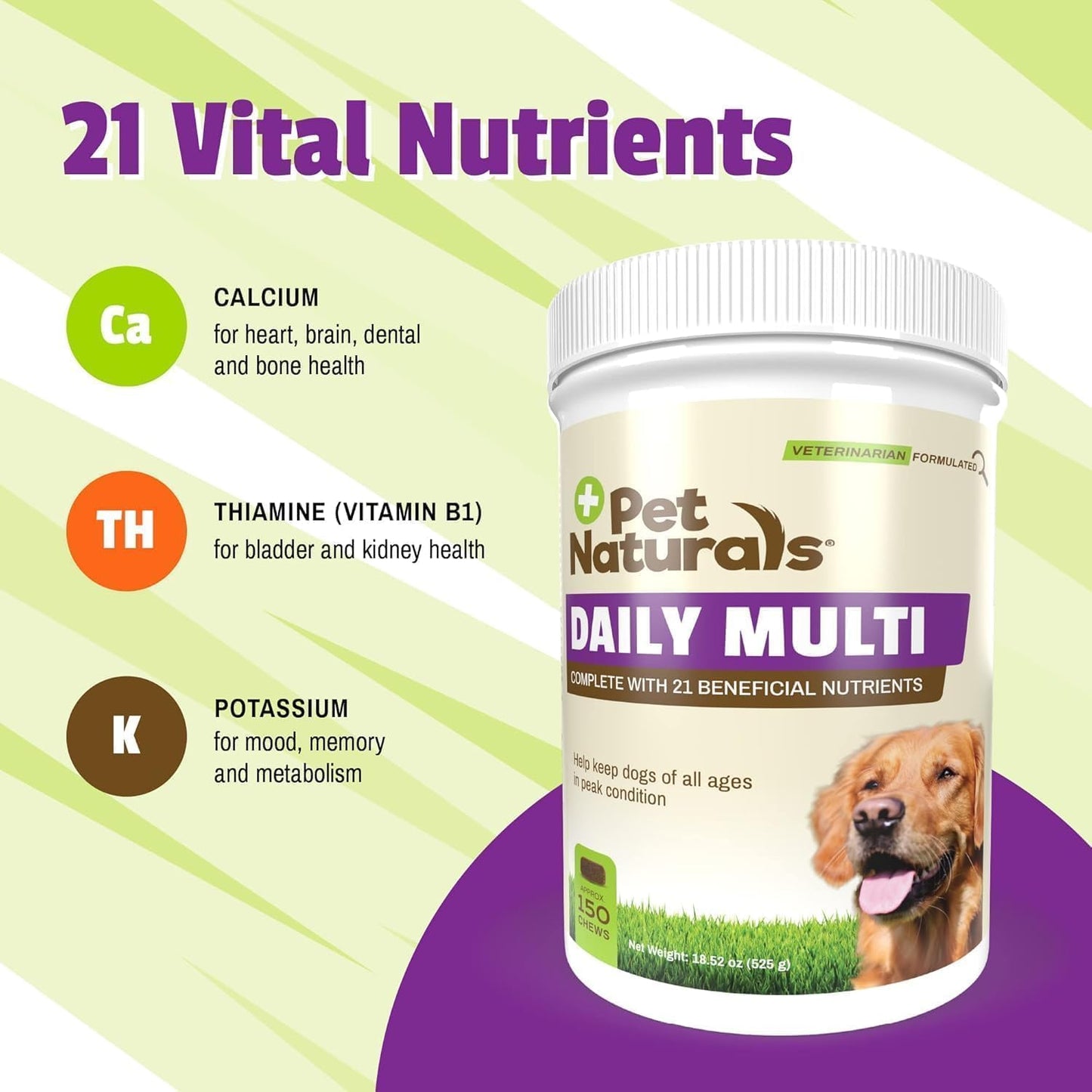 Pet Naturals Daily Multivitamin for Dogs, Vegetable Flavour, 300 Chews - görsel 3