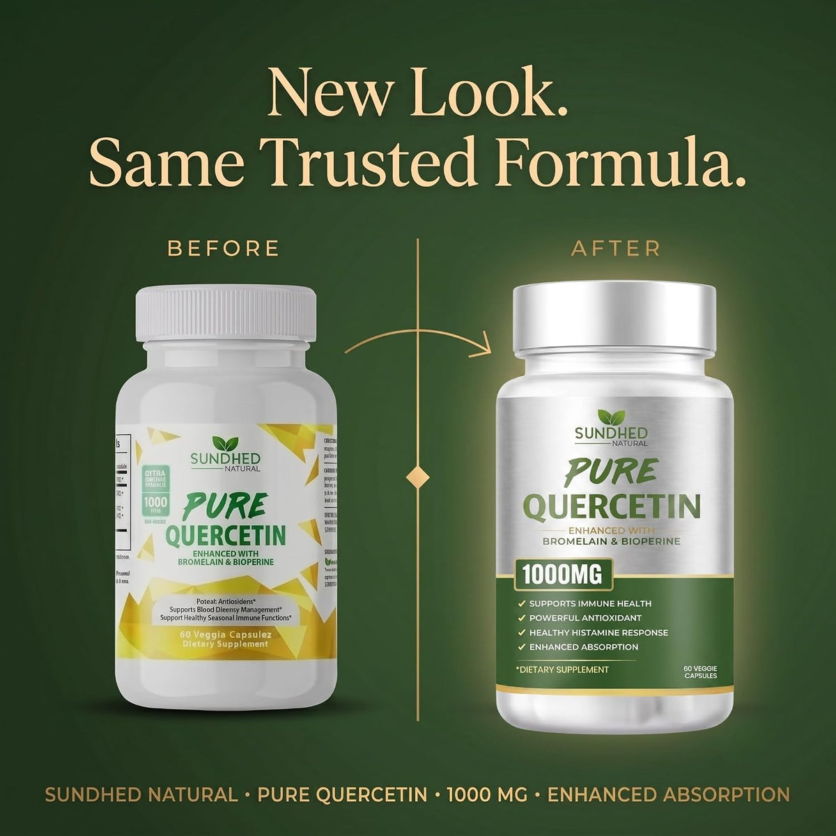 Pure Quercetin with Bromelain and Bioperine - Antioxidant Support, Extra Strong Formula with 1000mg, 1-Month Supply - görsel 10