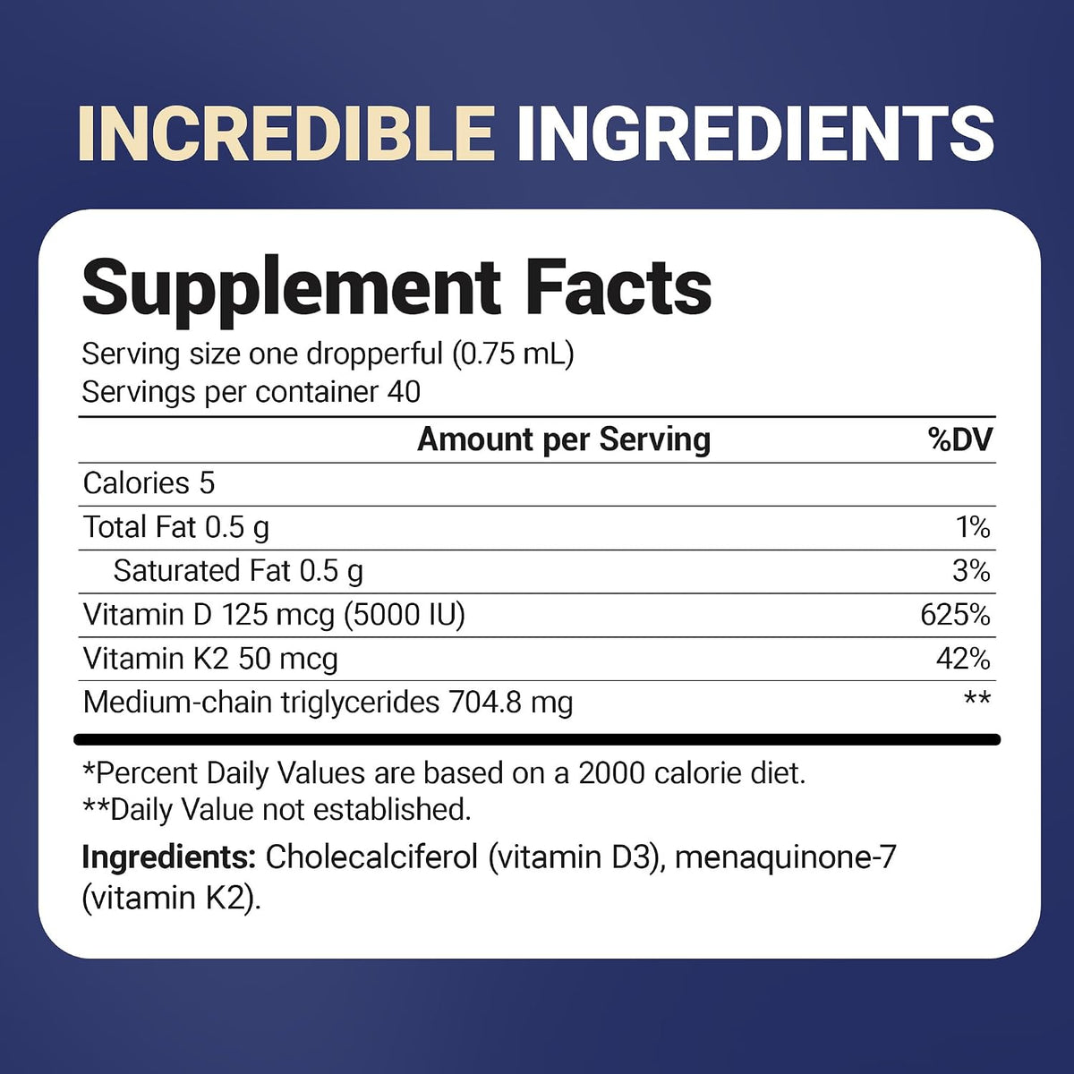 Dr. Berg Maximum Strength Vitamin D3 K2 Liquid Drops with MCT Oil - 5,000 IU D3 + 50 mcg K2 MK-7 - Unflavoured, 30 ml - görsel 6