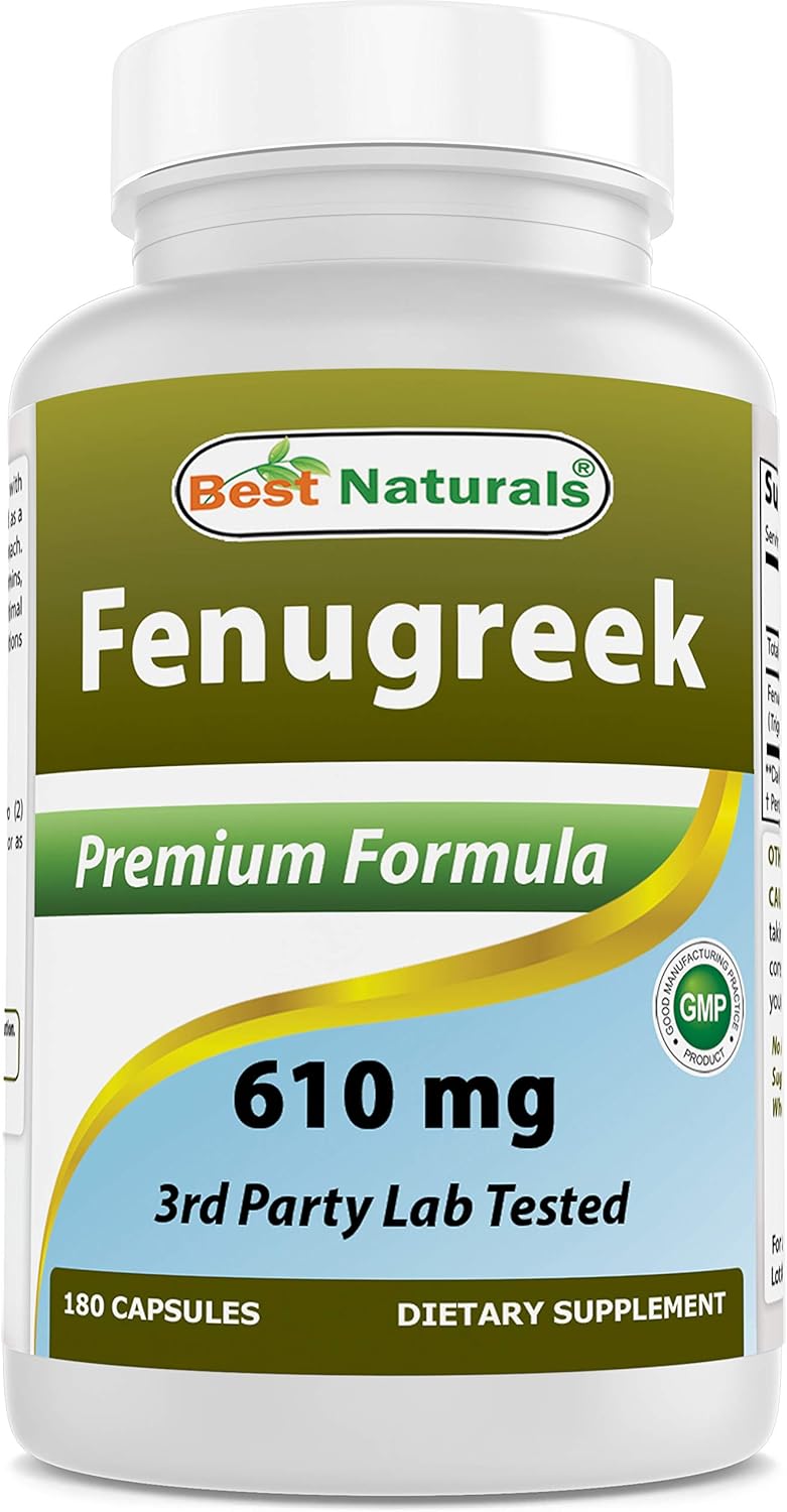 Best Naturals Fenugreek Seed 610 mg 180 Capsules - görsel 1