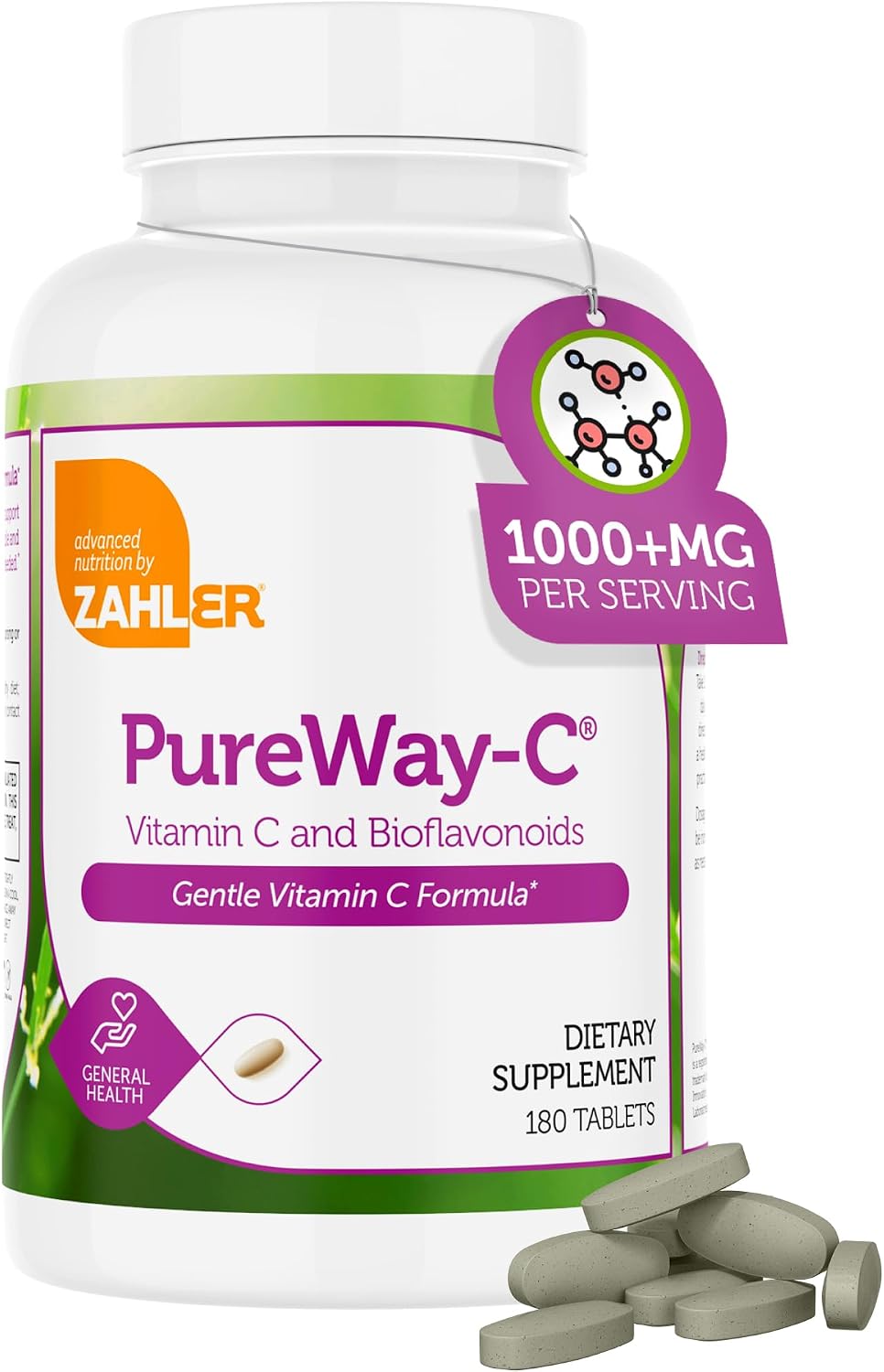 Zahler Vitamin C 1000mg Tablets with Bioflavonoids - High Potency, Gentle on the Stomach, Gluten-free - 90 Tablets - görsel 7