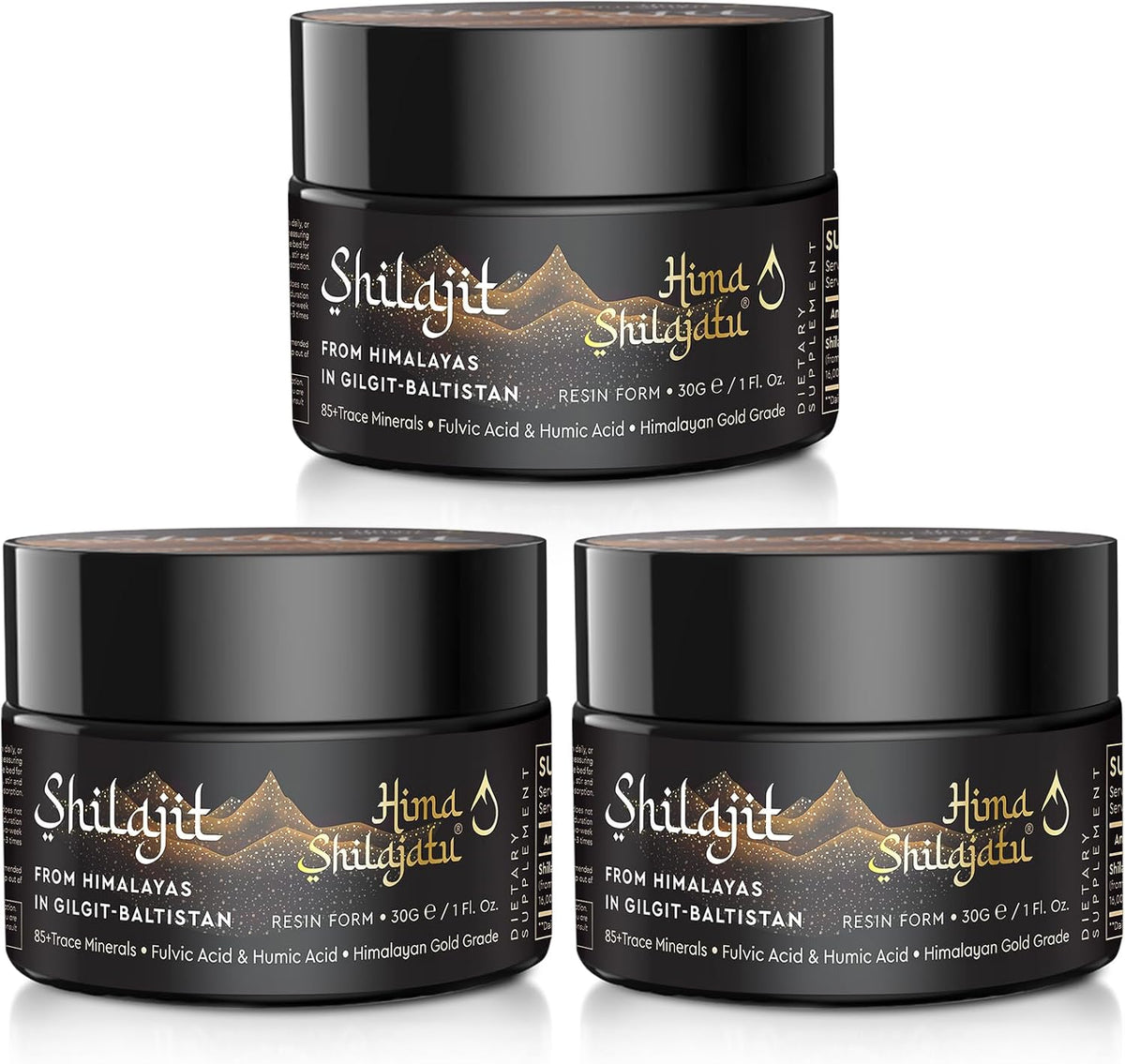 Hima Shilajatu Shilajit Purest Himalayan Organic Shilajit Resin - Gold Grade - görsel 1