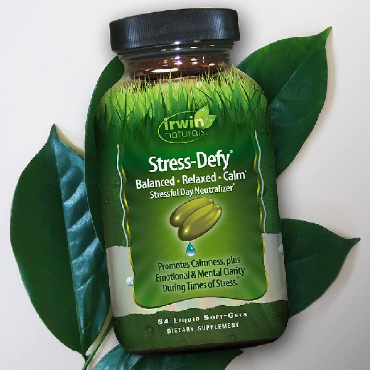 Irwin Naturals Stress-Defy Mood Support – 84 Liquid Soft-Gels – Calm, Balance & Emotional Wellbeing - görsel 5