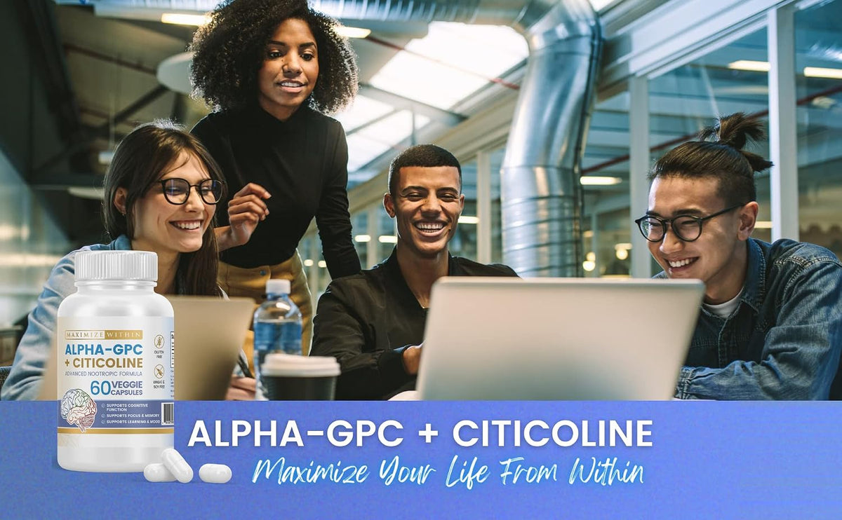 Alpha GPC + Citicoline 60 Capsules, 1600mg Concentrated Formula – Cognitive Support - görsel 6