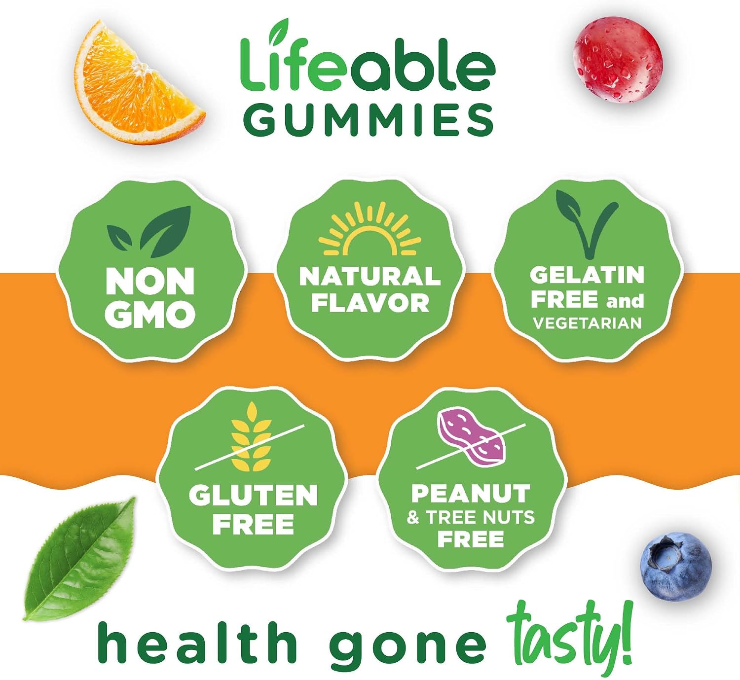 Lifeable Vitamin C Gummies – 750mg, Orange Flavour, Immune Support – 90 Gummies - görsel 4