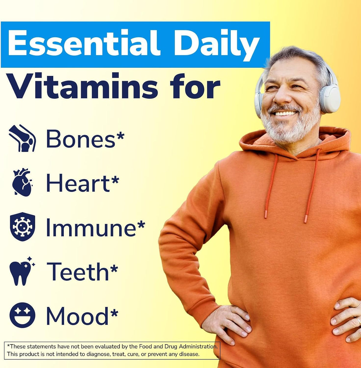 Vitalibre Vitamin D3 K2 Supplement, 10000 IU D3 / 200 mcg K2 MK7, 90 Soft gel capsules - görsel 5