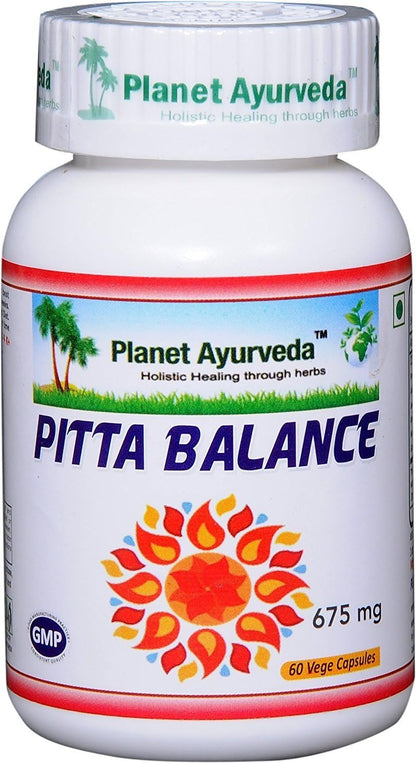 Planet Ayurveda Pitta Balance – 2 Bottles (60 Capsules Each, 675mg)