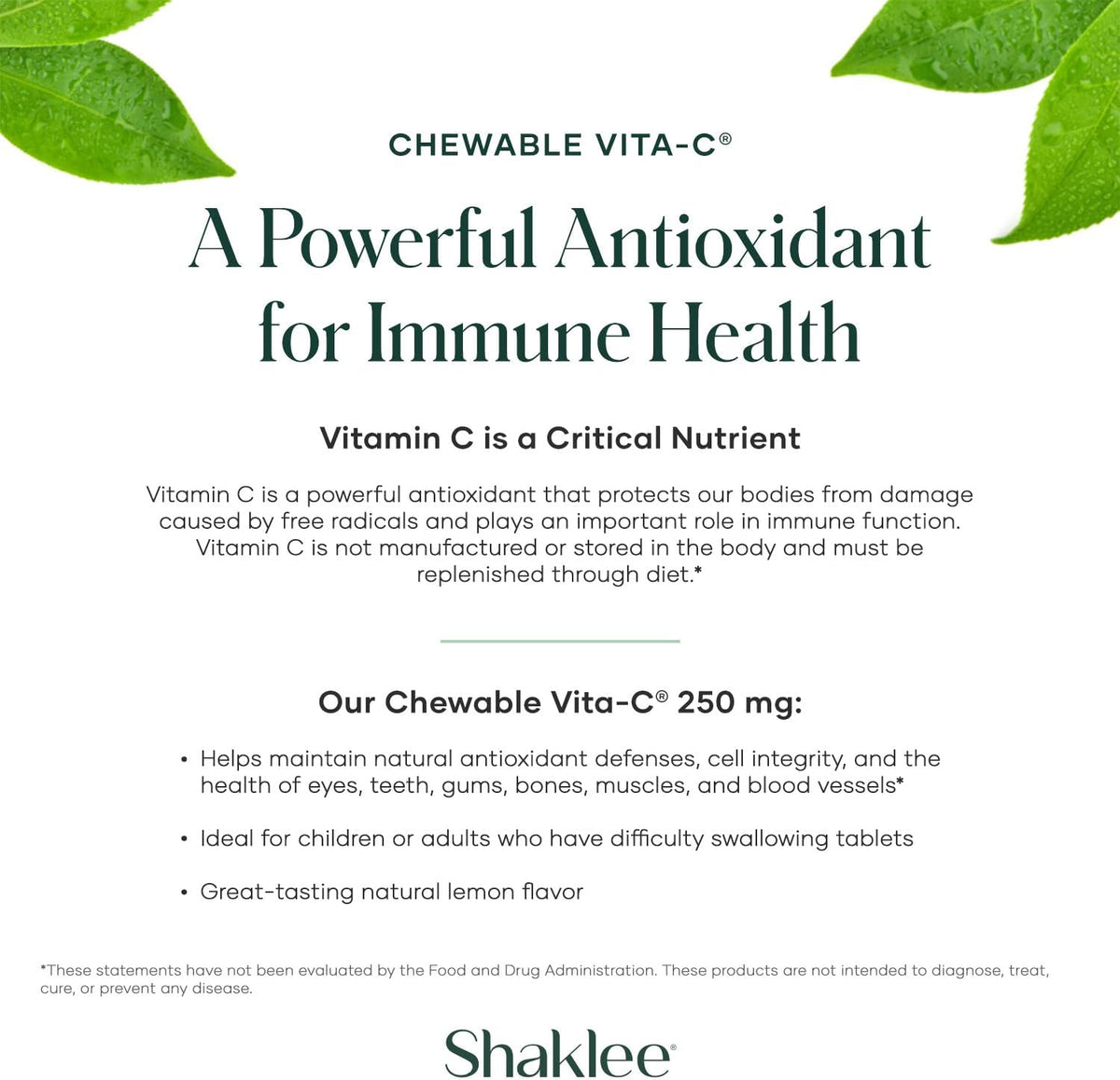 Shaklee Chewable Vita-C 250mg, Lemon Flavoured, 60 Chewable Tablets - görsel 4