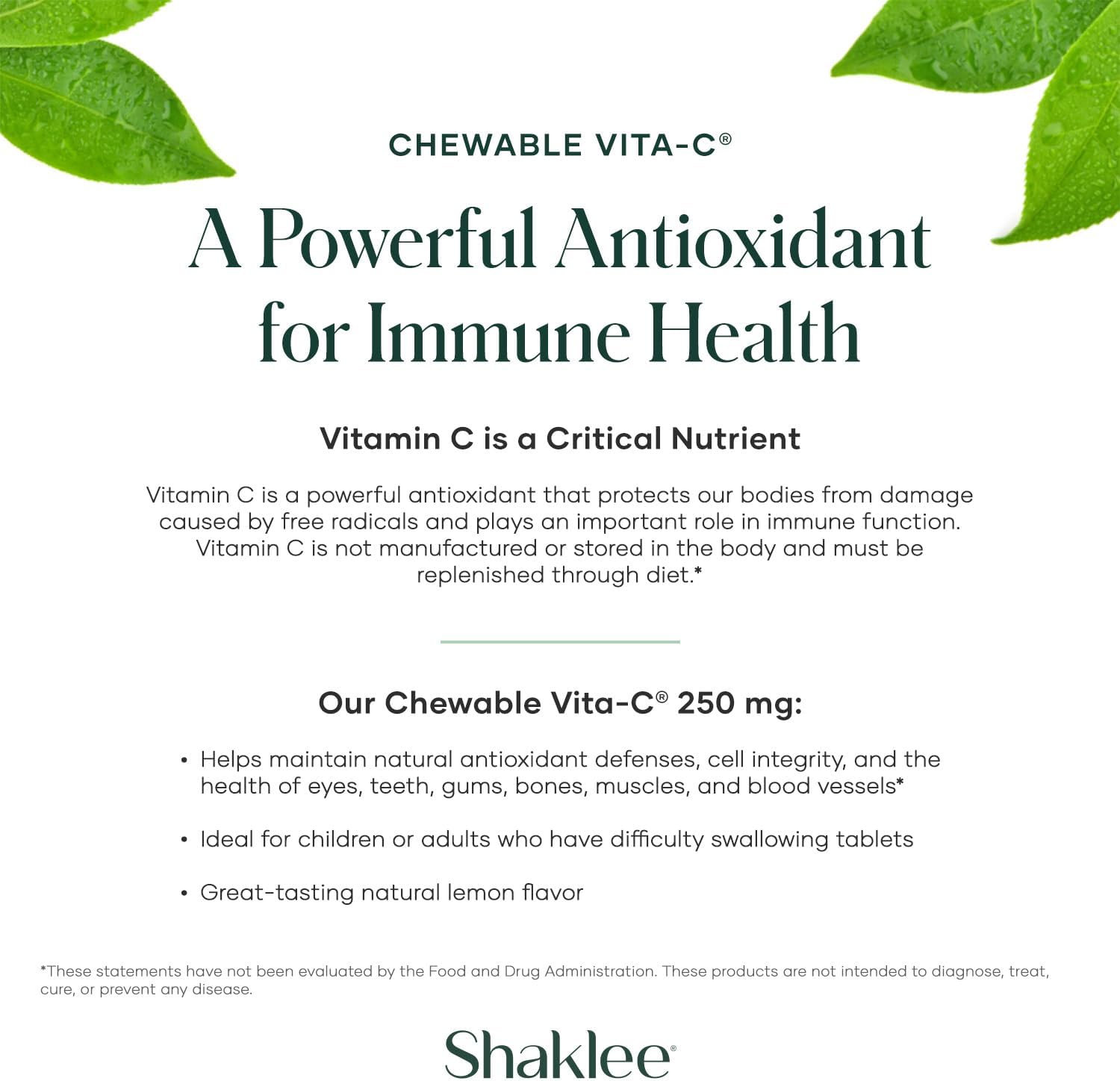 Shaklee Chewable Vita-C 250mg, Lemon Flavoured, 60 Chewable Tablets - görsel 4