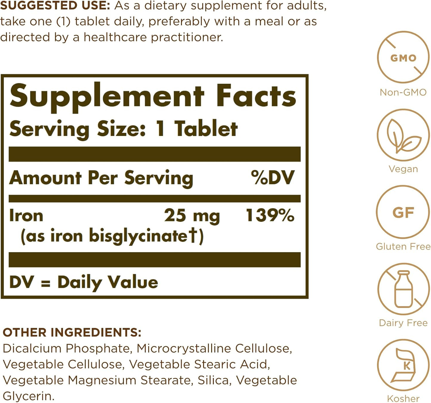 Solgar Chelated Iron – 100 Tablets (Pack of 2) – Gentle on the Stomach, Vegan, Non-GMO - görsel 2