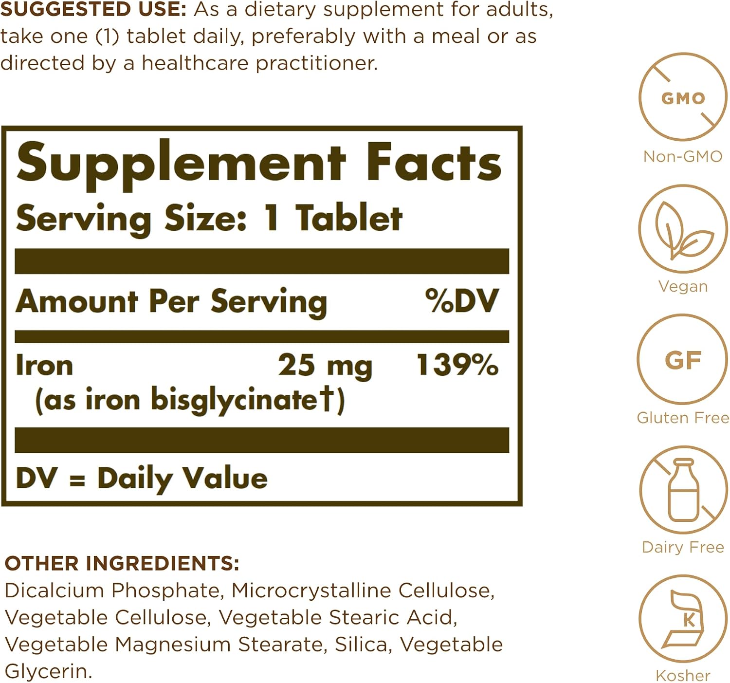 Solgar Chelated Iron – 100 Tablets (Pack of 2) – Gentle on the Stomach, Vegan, Non-GMO - görsel 2