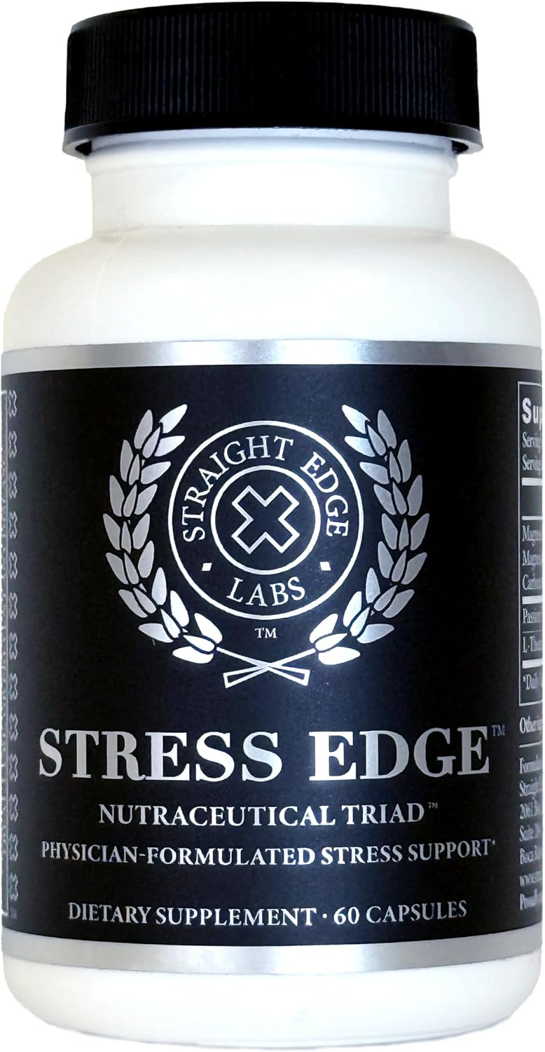 Stress Edge Stress Relief Supplement – Natural Mood Enhancer by Straight Edge Labs - görsel 1