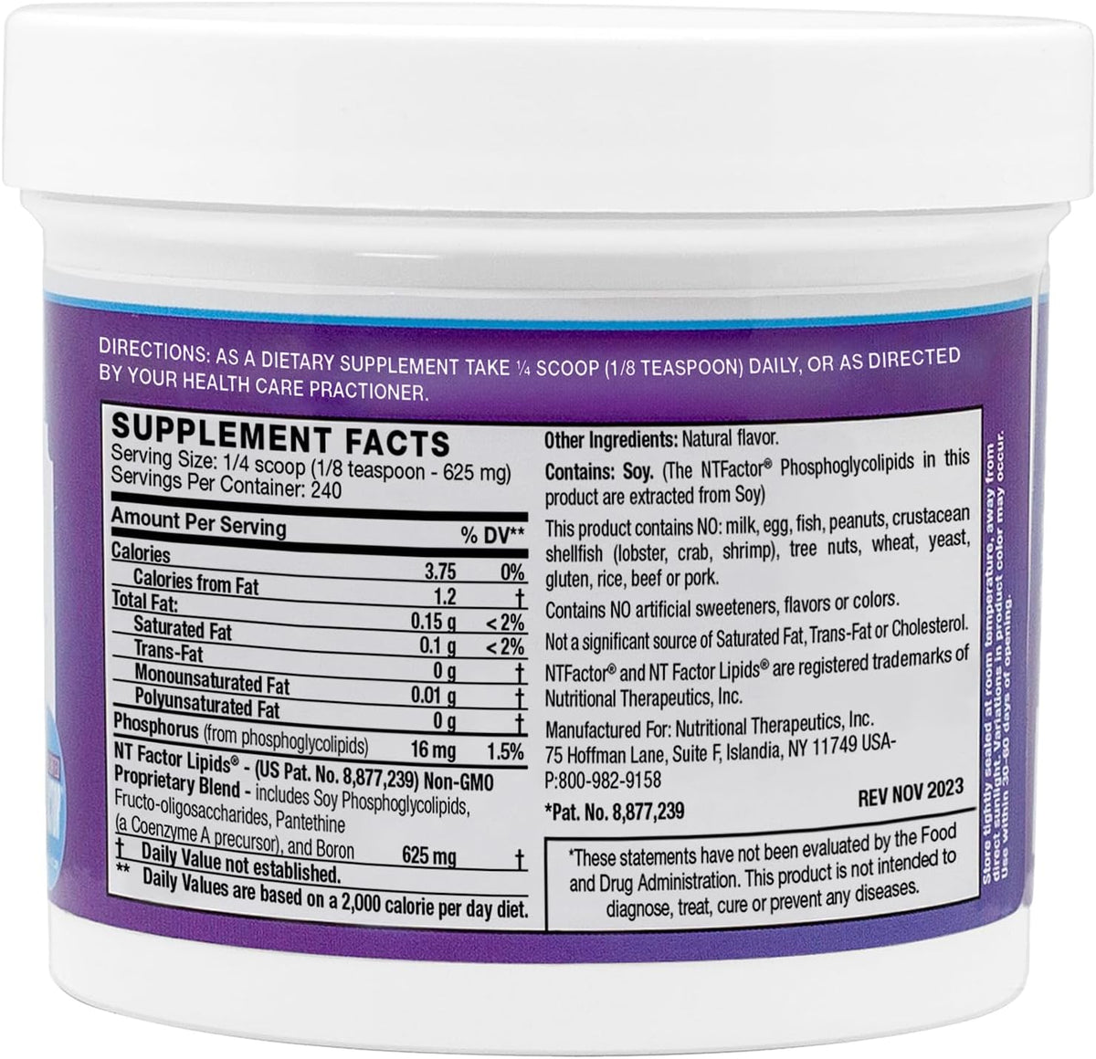 Nutritional Therapeutics NTFactor Lipids Powder – Cell Membrane Support, 240 Servings - görsel 2