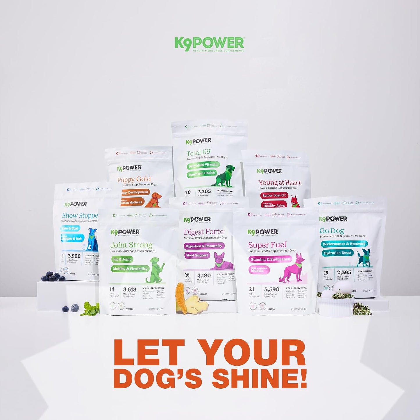K9Power Puppy Gold 3lb – Puppy Supplement for Growth & Development – Also Supports Pregnant & Nursing Mothers – Colostrum, DHA, Glucosamine, Collagen, Probiotics, Creatine, Milk Protein, Salmon Oil - görsel 7
