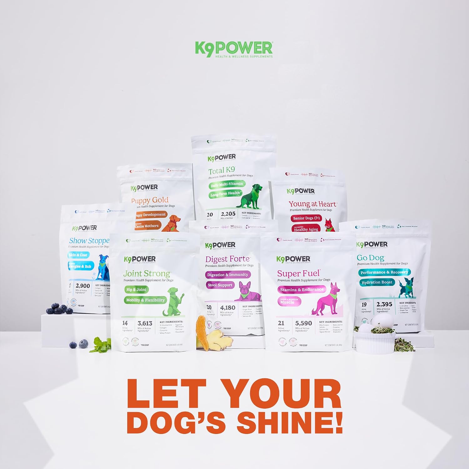 K9Power Puppy Gold 3lb – Puppy Supplement for Growth & Development – Also Supports Pregnant & Nursing Mothers – Colostrum, DHA, Glucosamine, Collagen, Probiotics, Creatine, Milk Protein, Salmon Oil - görsel 7