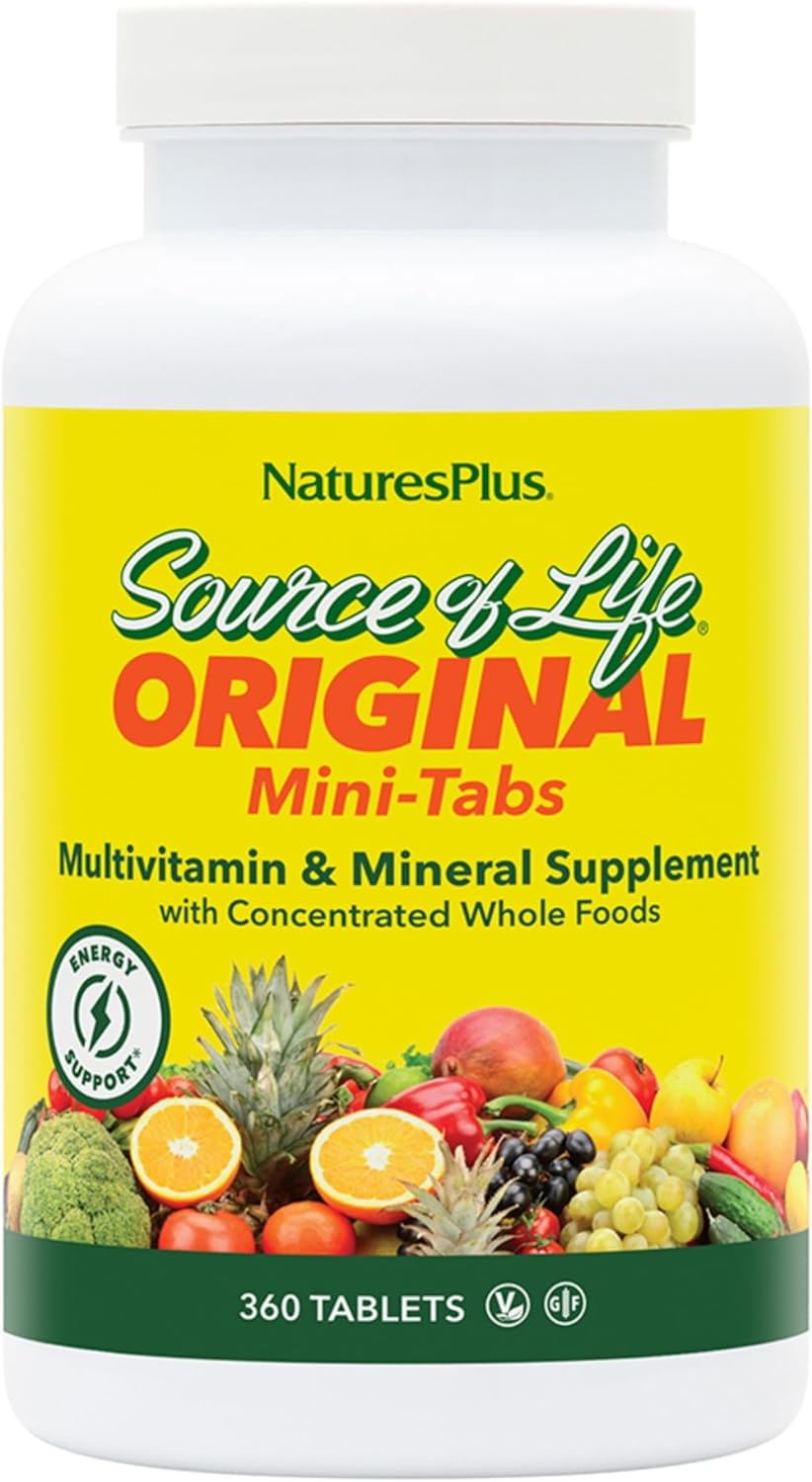 NaturesPlus Source of Life Multivitamin & Mineral Supplement, 360 Mini-Tablets - görsel 1