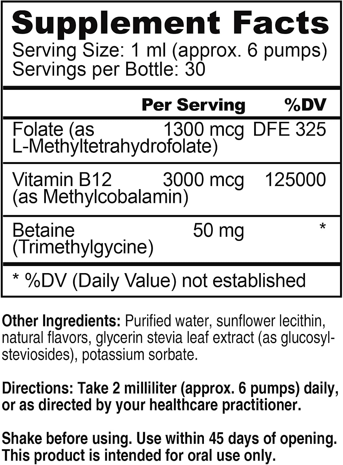 Core Med Science Liposomal B12 Folate TMG Liquid Spray - görsel 9