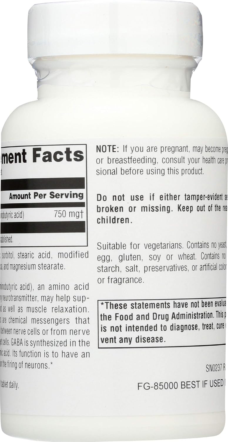Source Naturals Serene Science GABA 750mg - 45 Tablets - görsel 2