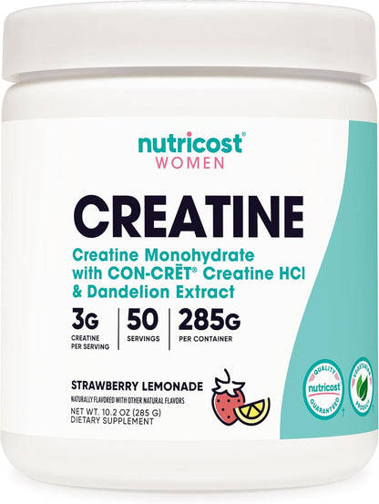 Nutricost Creatine Monohydrate Powder for Women - Peach Mango Flavour, 50 Servings