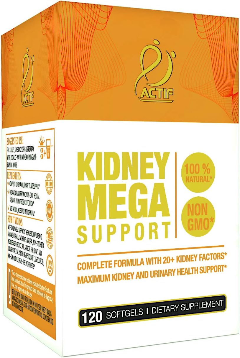 Actif Kidney Mega Support with 10+ Advanced Factors and Organic Cranberry - 120 Capsules – Image 3