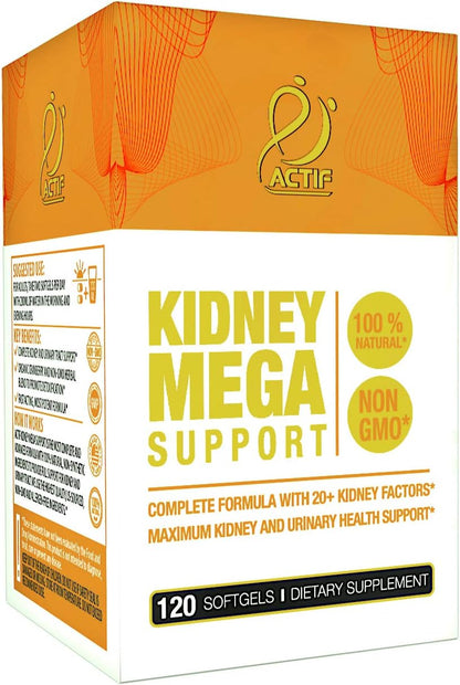 Actif Kidney Mega Support with 10+ Advanced Factors and Organic Cranberry - 120 Capsules – Image 3