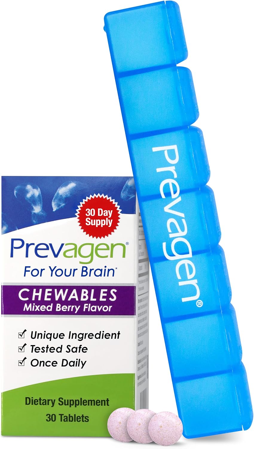 Prevagen Regular Strength Mixed Berry Chewable Tablets - 30 Tablets (One Month Supply) with 10mg Apoaequorin and Vitamin D3 - görsel 1