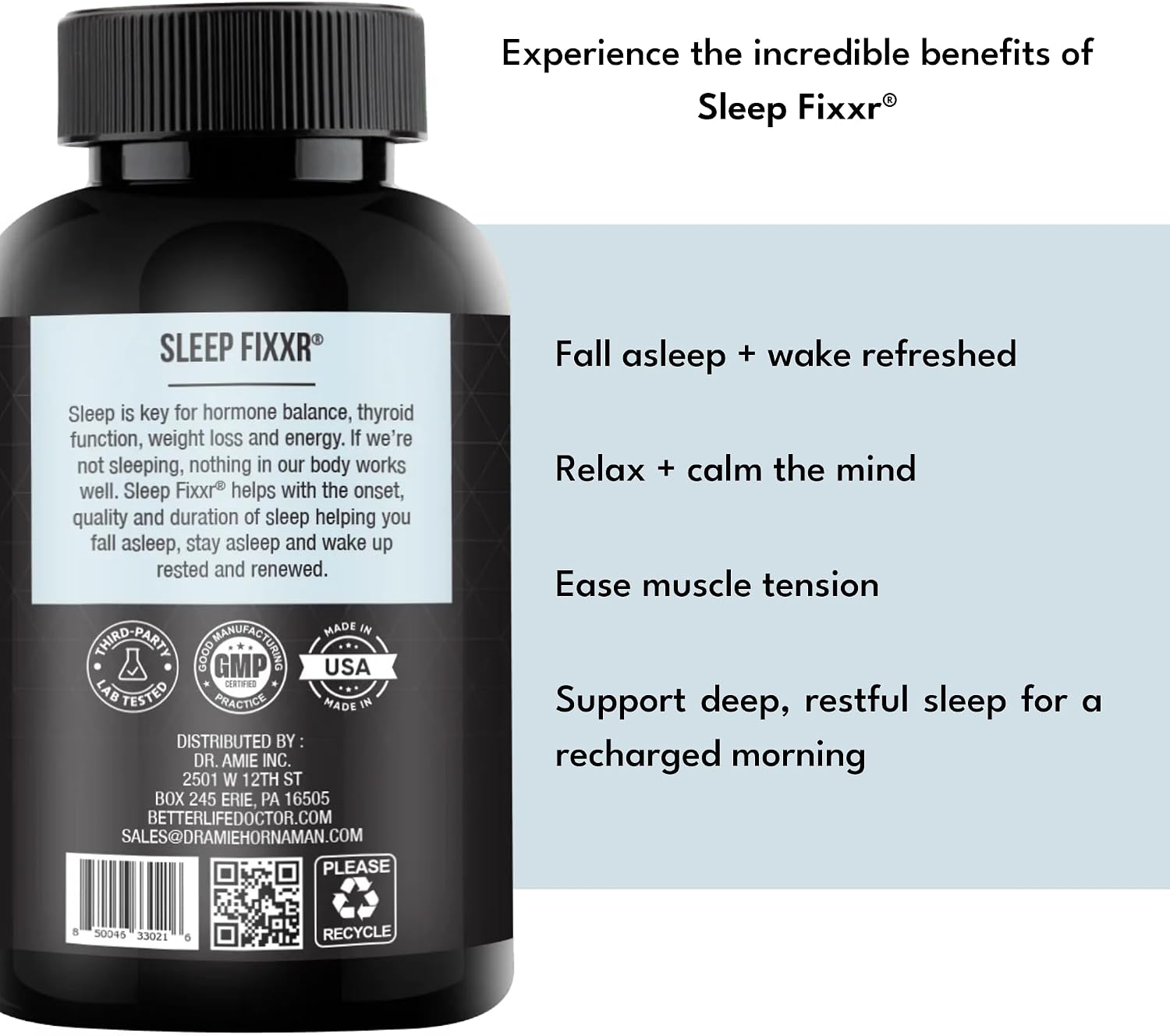 Sleep Support by Dr. Amie | with Melatonin, Inositol, and Magnesium | 30 Day Supply, 60 Capsules - görsel 4