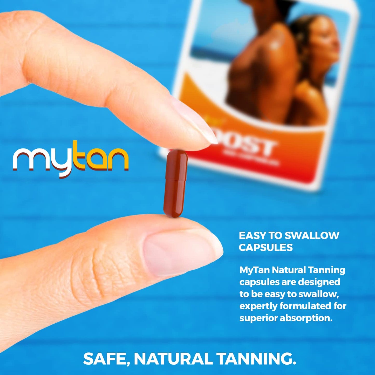 MyTan Boost Tan Pills - Sun Tan Accelerator - 100 Capsules - görsel 3