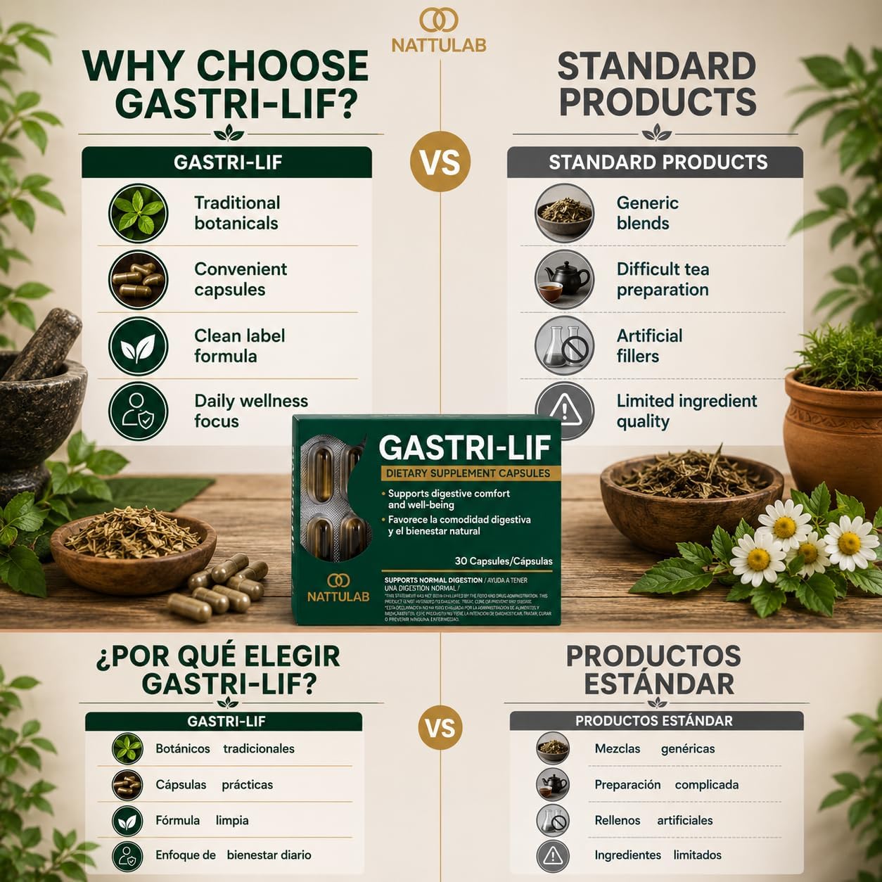 GASTRI-LIF – Traditional Herbal Food Supplement for Digestive Comfort – 30 Capsules - görsel 6
