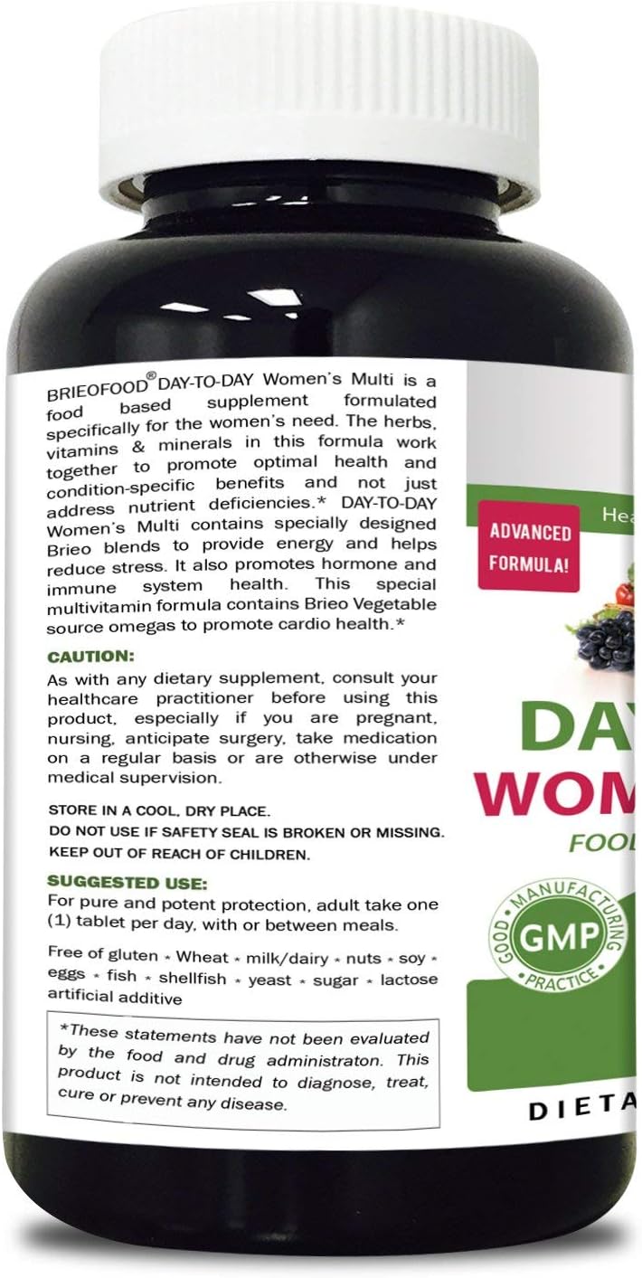 Briofood, Day-to-Day Food Based Women's Multi (180 Tablets) with Vegetable Source Omegas - görsel 3