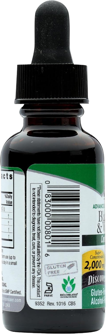 Nature's Answer Black Walnut and Wormwood Extract - 30 ml Liquid