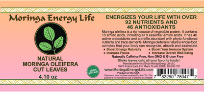 Moringa Leaf Shaker – Pure Moringa Oleifera Cut Leaves, 116g