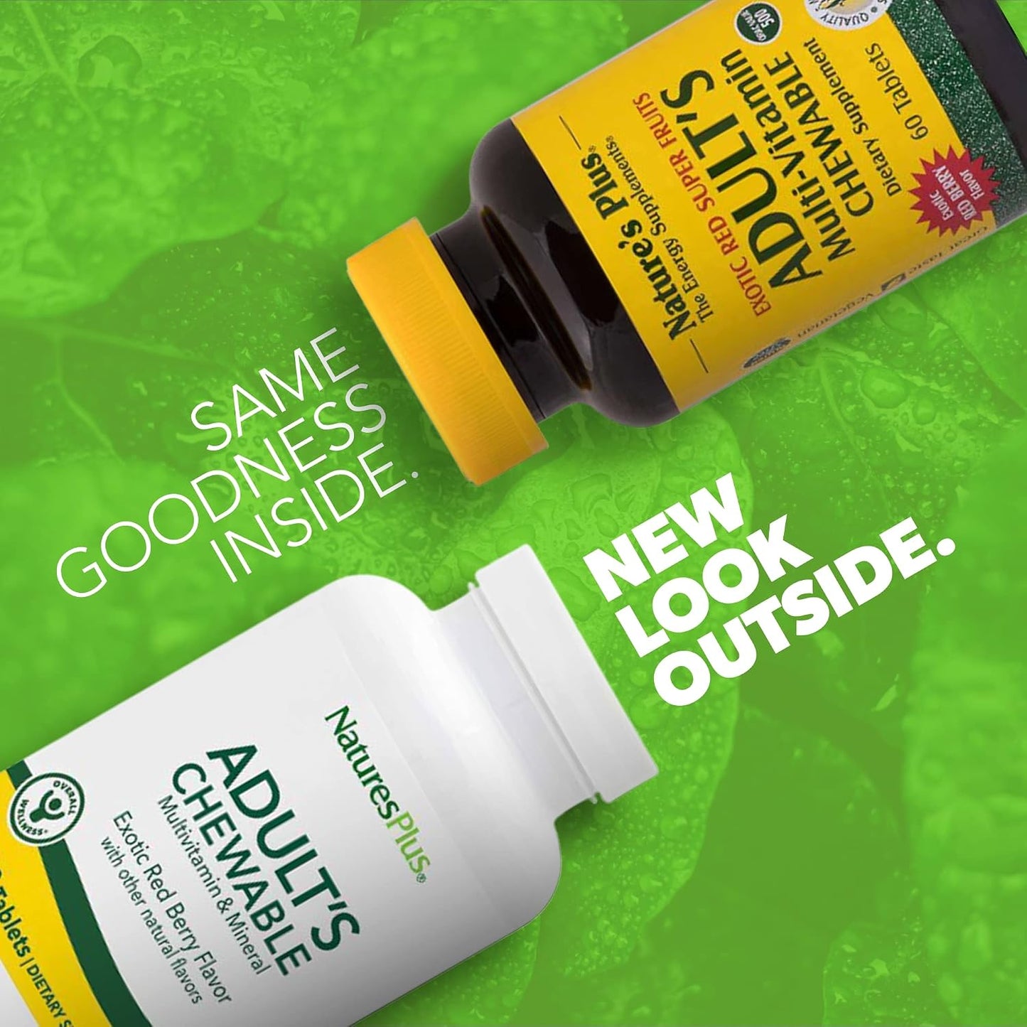 NaturesPlus Adult's Chewable Multivitamin & Mineral - Exotic Red Berry - 60 Tablets - görsel 2