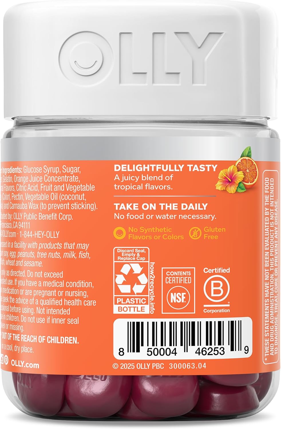 OLLY Heavenly Hair Gummy, Supports Healthy Hair, Keratin, Biotin, AMLA, Chewable Food Supplement, 30 Day Supply - 60 Count - görsel 8