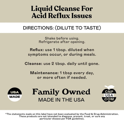 Reflux Pro Liquid Supplement – Organic Acid Reflux Cleanse with Apple Cider Vinegar, Ginger, Garlic, Hops & Aloe – Fast Absorbing Digestive Support – 473 ml (USDA Organic, Kosher)