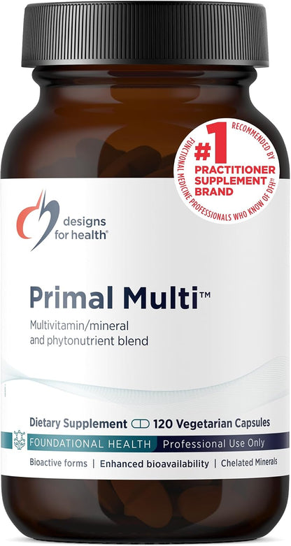 Designs for Health Primal Multi - Paleo-Friendly Multivitamin Supplement, 120 Capsules