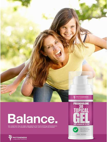 Phytogenesis Pregnenolone 30 Topical Gel (30 mg per pump) – Hormone and Mood Support