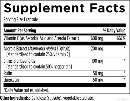 Stellar Vitamin C + Quercetin – Citrus Bioflavonoids with Zinc for Immune Support