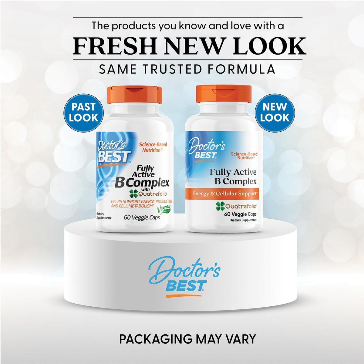 Doctor's Best Fully Active Vitamin B Complex - Methylated B12 & Folate, B6, Biotin, Pantothenic Acid - 60 Veggie Capsules - görsel 2