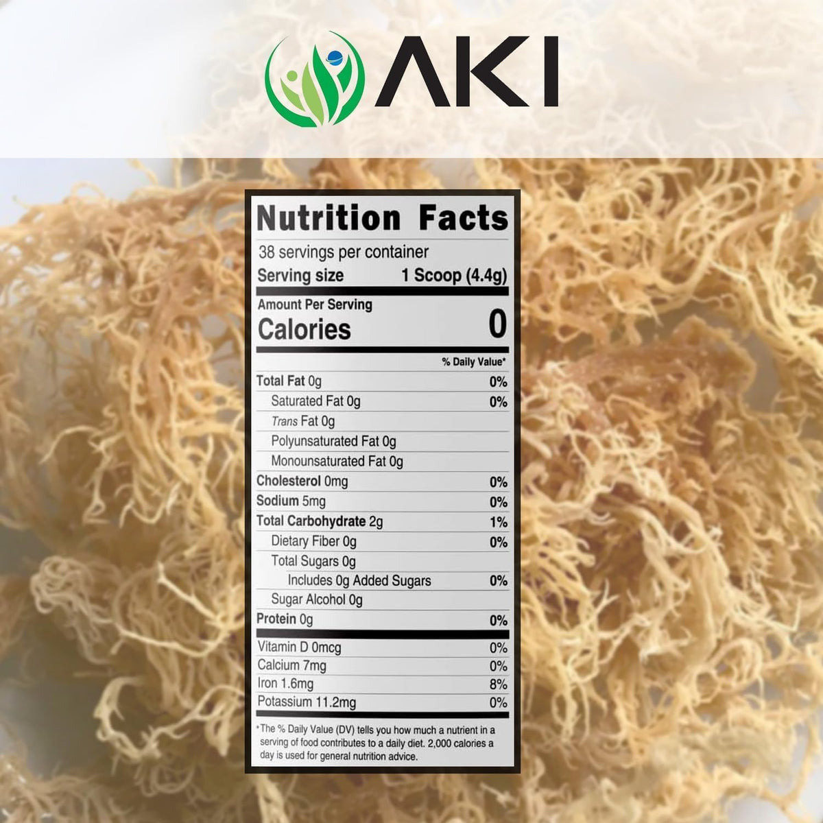 AKI Irish Sea Moss Powder – Rich in 92 Essential Minerals & Vitamins, Vegan, Non-GMO (170 g) - görsel 3