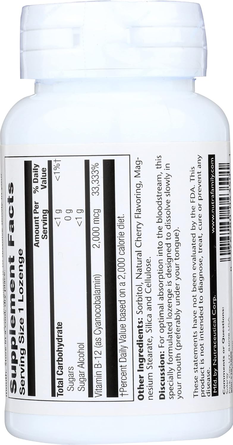Solaray Vitamin B12 2000mcg, 90 Capsules - görsel 2