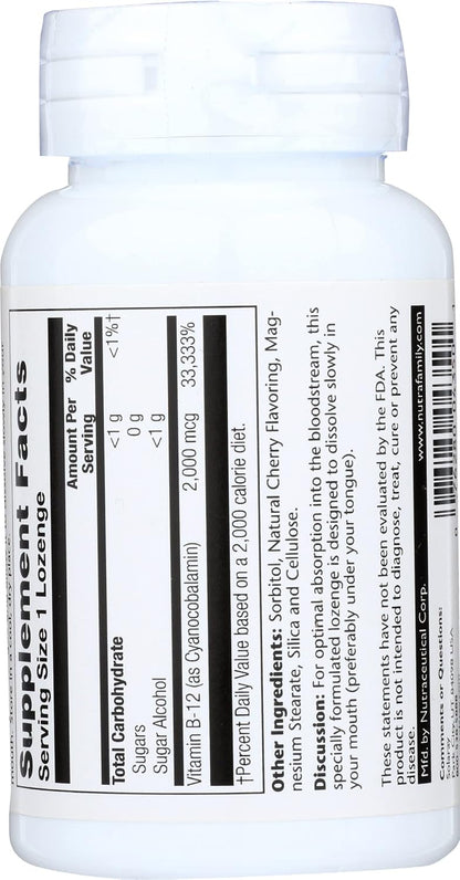 Solaray Vitamin B12 2000mcg, 90 Capsules